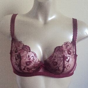 Agent Provocateur Burgundy Lace Bra